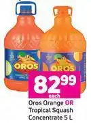 Game Oros orange or tropical squash concentrate-5ltr each offer