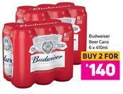 Game Budweiser beer cans-for 2 x 6 x 410ml offer