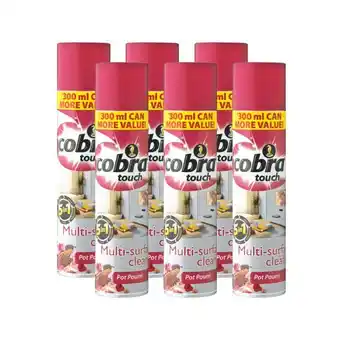 6x 300ml touch multi surface cleaner