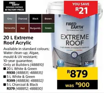 Builders Warehouse Extreme Roof 20L offer