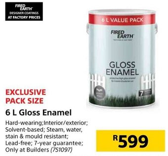 Builders Warehouse Gloss Enamel 6L offer
