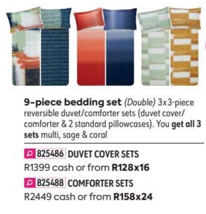 Tokyo 9Piece Bedding Set (double) offer at HomeChoice