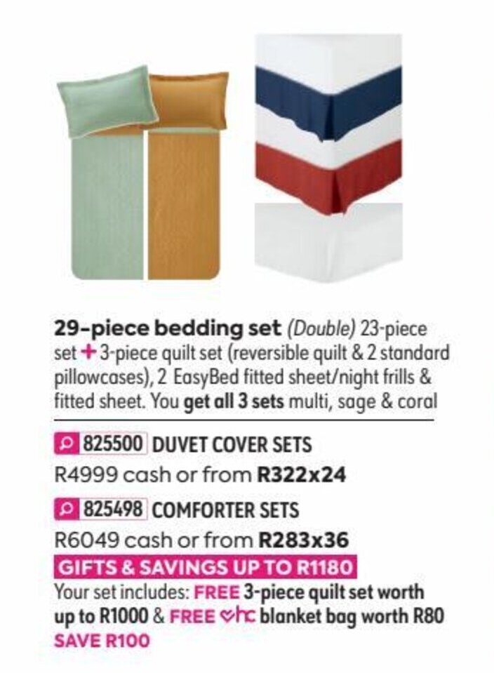 Tokyo 29Piece Bedding Set (double) offer at HomeChoice