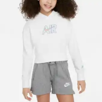 Sportscene Nike girls nsw air white crop hoody offer