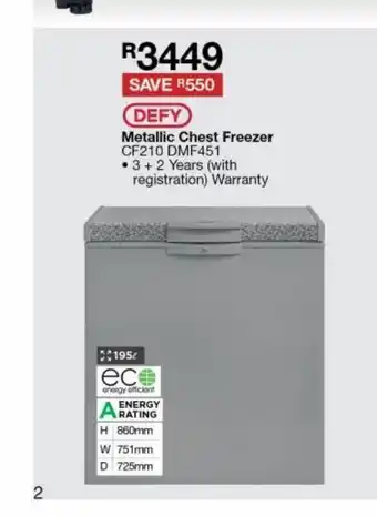 House & Home Metallic chest freezer offer