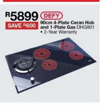 House & Home 90cm 4-plate ceran hob and 1-plate gas offer