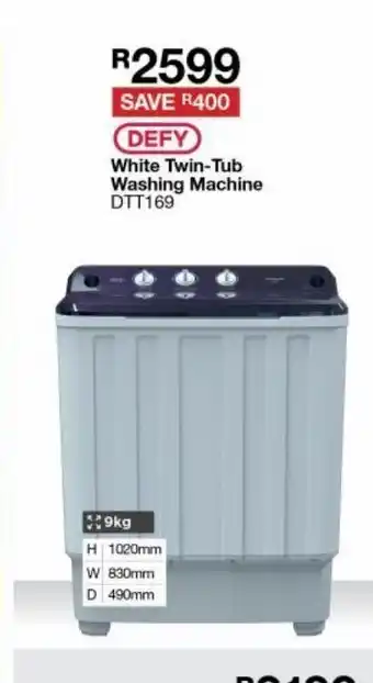 House & Home White twin-tub washing machine offer