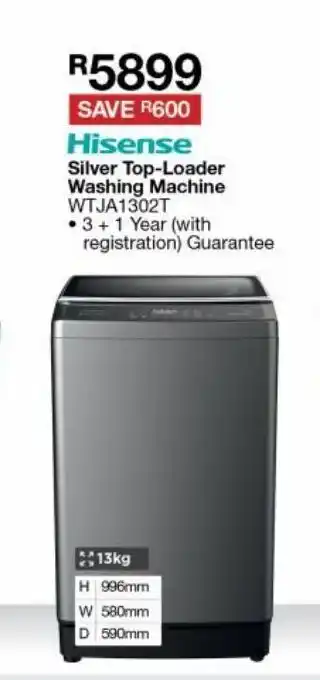 House & Home Silver top-loader washing machine offer