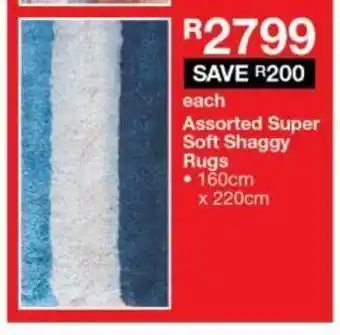Assorted super soft shaggy rugs