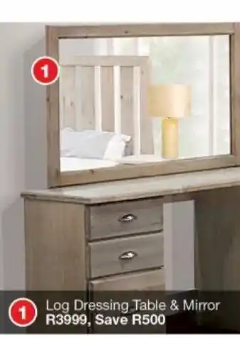 House & Home Log dressing table & mirror offer