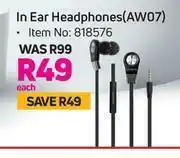 Alwa In Ear Headphones (AW07)-Each
