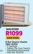 Game Sunbeam 6 Bar Quartz Heater SBH-6000 offer