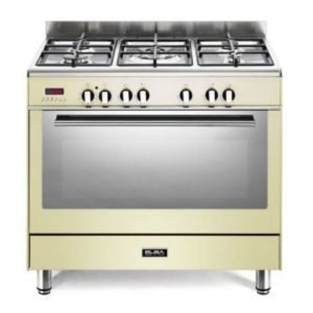 Elba 90cm cream gas/electric stove 9fx827c offer at Hirsch's