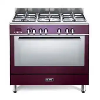 Hirsch's Elba red 90cm fusion 5 burner gas/electric cooker - 9fx827r offer