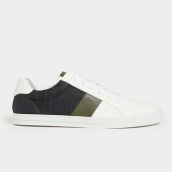 Denim di lusso leather sneakers