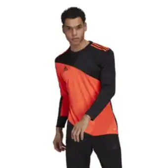 Men's adidas squad 21 black/solar red goalkeeper jersey