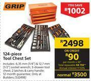 Builders Warehouse Grip 124 Piece Tool Chest Set offer