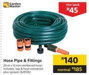 Builders Warehouse Garden Master Hose Pipe & Fittings 20m x 12mm offer