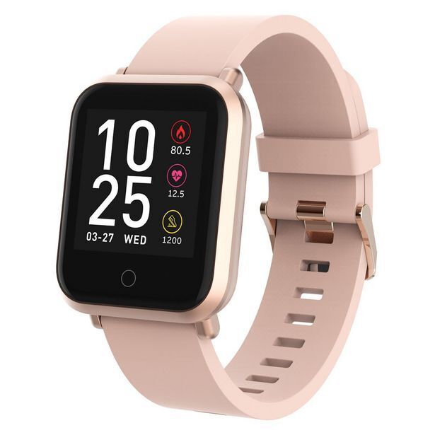 Volkano smart watch with heart rate monitor - serene series in rose ...