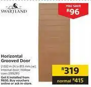 Builders Warehouse Swartland Horizontal Grooved Door-2032m(h) x 813mm(h) offer