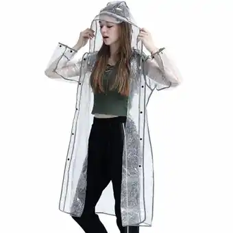 OneDayOnly Long transparent rain coat offer