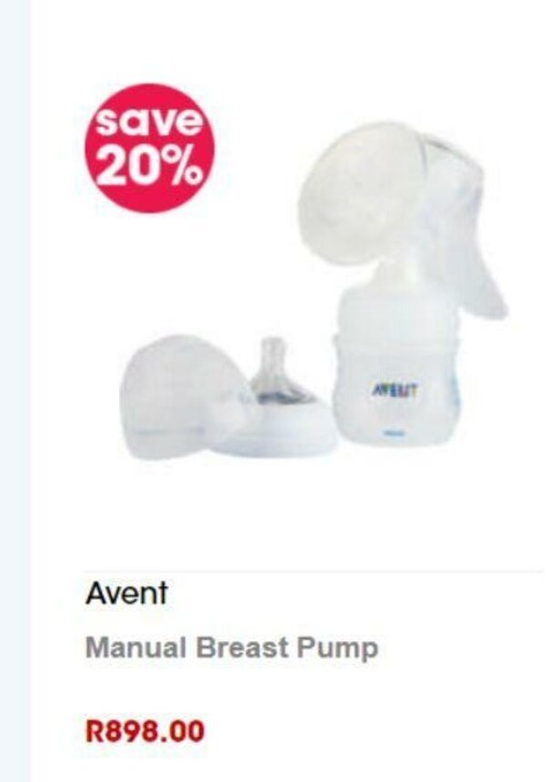 Avent Manual Breast Pump offer at Clicks