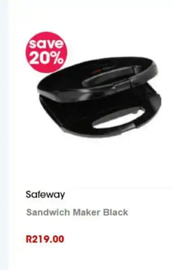 Clicks Safeway Sandwich Maker Black offer