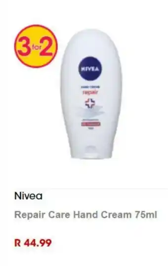 Clicks Nivea Repair Care Hand Cream 75ml offer