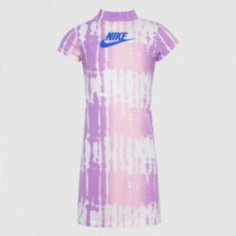Sportscene Nike girls club multicolour t-shirt dress offer