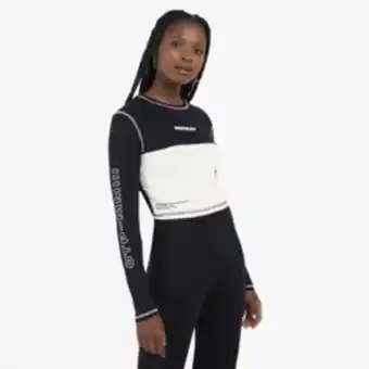 Sportscene Redbat women's black/white cropped top offer