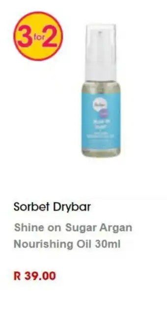 Clicks Sorbet Drybar Shine on Sugar Argan Nourishing Oil 30ml offer