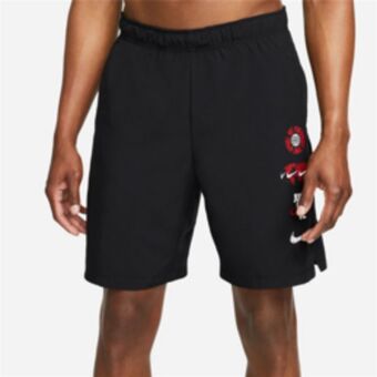 Men's nike flex woven graphic black shorts