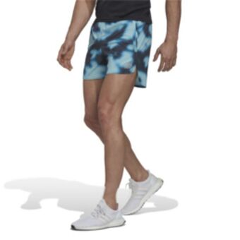 Totalsports Men's adidas run icons aop blue shorts offer