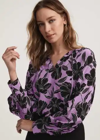 Woolworths Vivid purple printed blouse offer