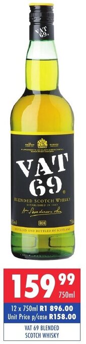Ultra Liquors Vat 69 Blended Scotch Whisky 750ml offer