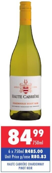 Haute Cabriére Chardonnay/ Pinot Noir 750ml