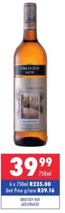 Ultra Liquors Drostdy Hof Adelpracht 750ml offer