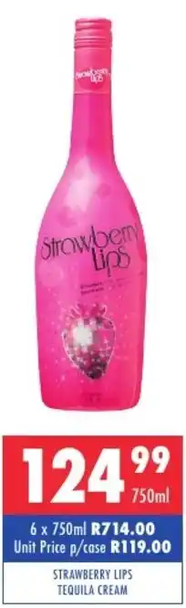 Ultra Liquors Strawberry Lips Tequila Cream 750ml offer