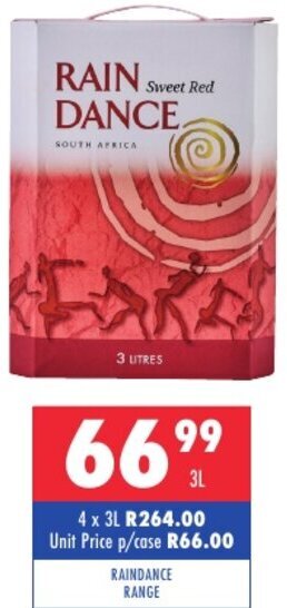 Ultra Liquors Raindance Range 3L offer
