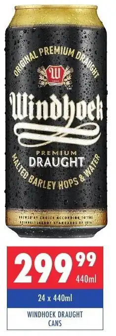 Ultra Liquors Windhoek Drought Cans 440ml offer