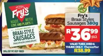 Take 'n Pay Fry's Braai Styles Sausages 380g offer