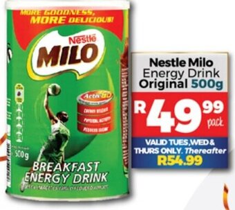 Take 'n Pay Nestle Milo Energy Drink Original 500g offer