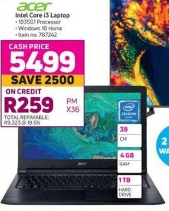 Game Acer Intel Core i3 Laptop offer
