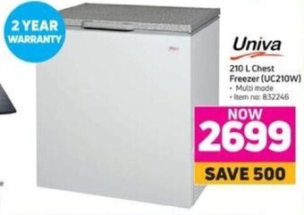 Game Univa 210L Chest Freezer (UC210W) offer