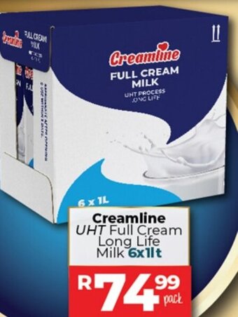 Take 'n Pay Creamline UHT Full Cream Long Life Milk 6 x 1lt offer