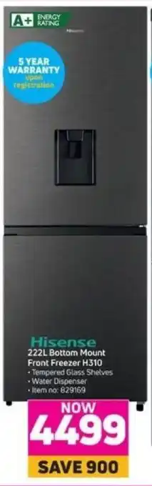 Game Hisense 222L Bottom Mount Front Freezer H310 offer