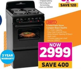 Game Defy 4 Solid Plate Stove Compact Black Dss514 offer