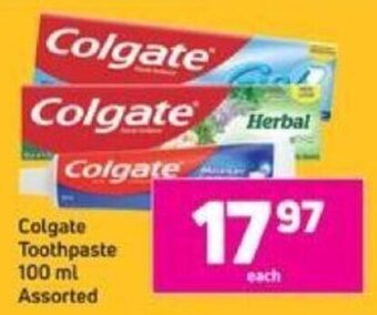Game Colgate Toothpaste 100ml assorted offer