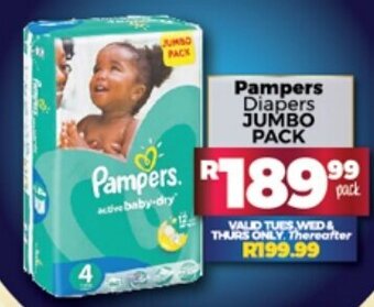 Take 'n Pay Pampers Diapers Jumbo Pack offer
