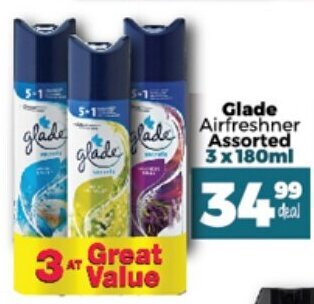 Take 'n Pay Glade Airfreshner Assorted 3 x 180ml offer